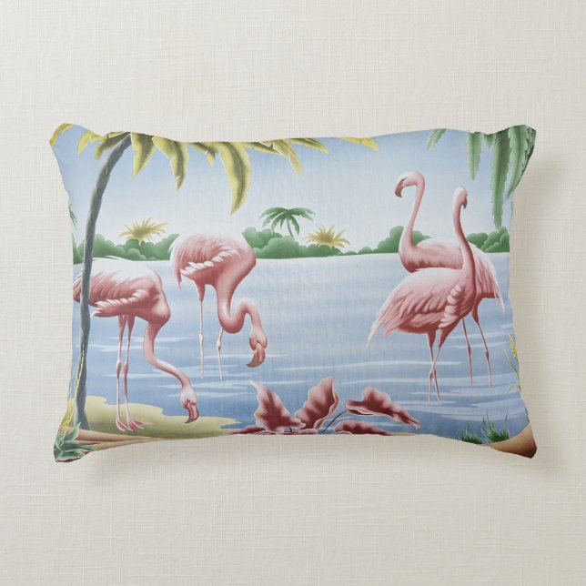 Turner Flamingo Throw Pillow with Vibrant Colors (Front)