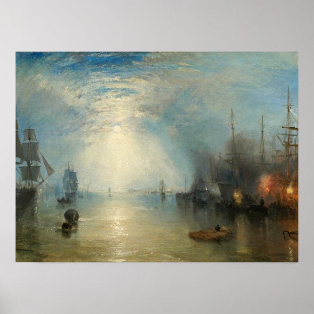 Turner - Keelmen Heaving In Coals By Moonlight Poster (Front)