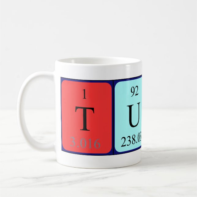 Turner periodic table name mug (Left)