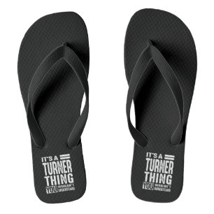 Turner Personalized Name Birthday Flip Flops