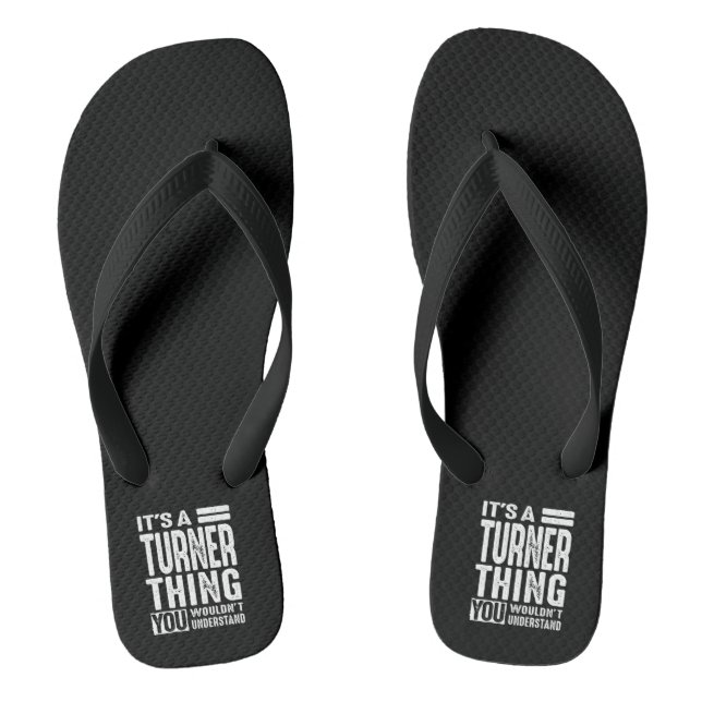 Turner Personalized Name Birthday Flip Flops (Footbed)