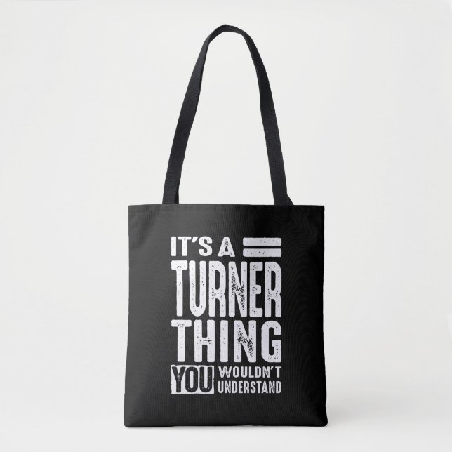 Turner Personalized Name Birthday Tote Bag (Front)