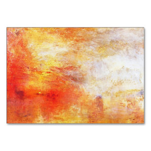 Turner Sun Setting Over A Lake Abstract Landscape Table Number