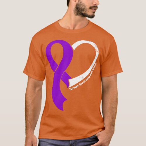 Turner Syndrome Awareness Hope Love Heart Ribbon H T_Shirt