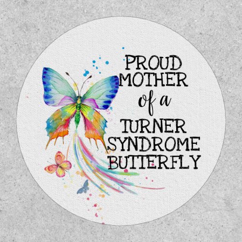 Turner syndrome butterfly awareness proud mother patch