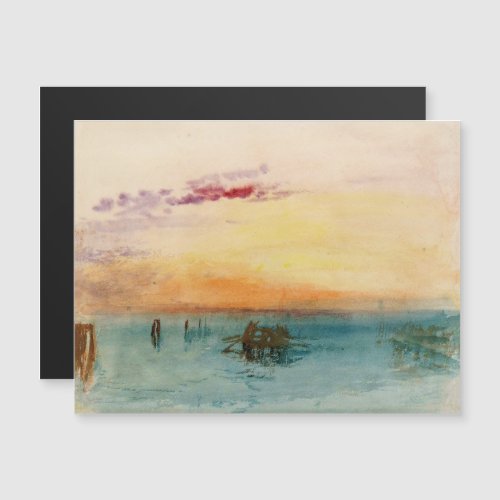 Turner _ The Lagoon Venice at Sunset Magnetic Card