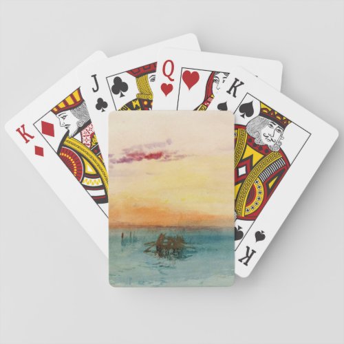 Turner _ The Lagoon Venice at Sunset Playing Cards