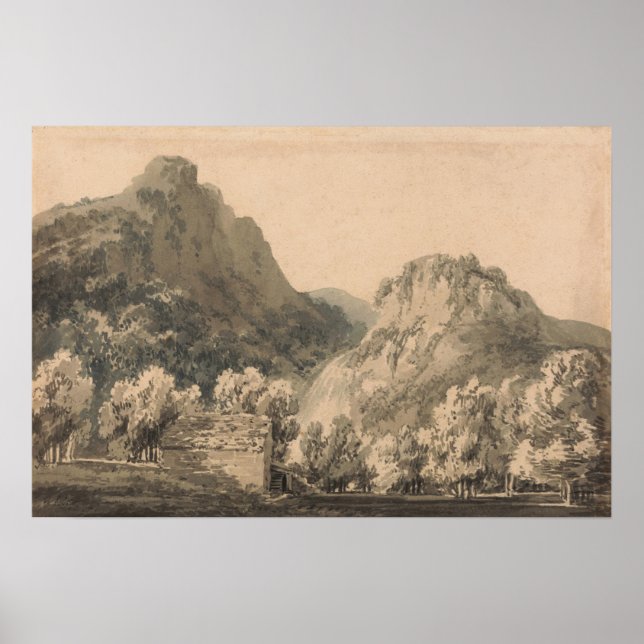 Turner - Waterfall Of Lodore Cumberland Poster (Front)