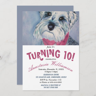 TURNING 10 BIRTHDAY PARTY INVITE