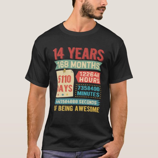Turning 14 Years Old 14Th Birthday Decorations Bda T-Shirt (Front)