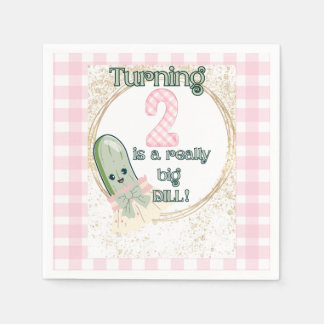 Turning 2 is a Really Big Dill! Birthday Napkins