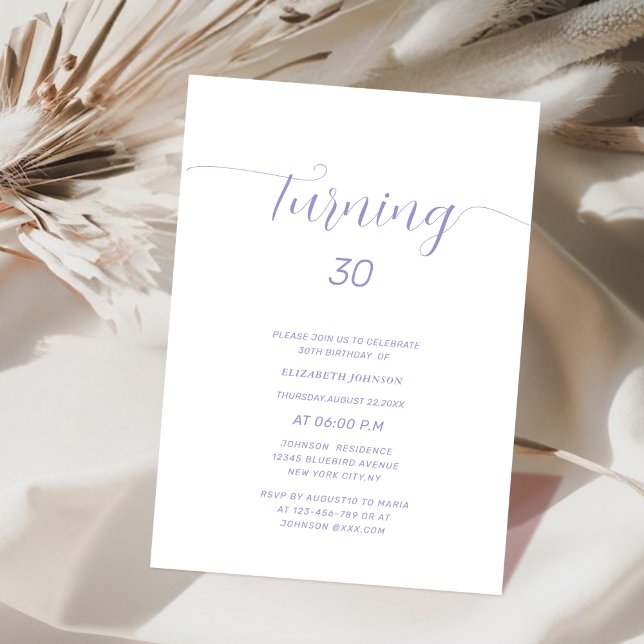 turning 30 classic  elegant  birthday   invitation (Creator Uploaded)