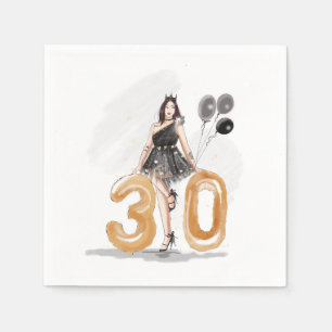 turning 30, happy 30th birthday napkins