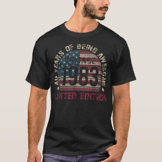 Turning 40 Birthday Decorations Men 40th BDay 1983 T-Shirt