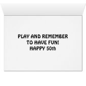 TURNING "50" BIRTHDAY ADVICE CARDS (Inside Horizontal (Bottom))