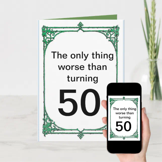 Turning 50 Card Zazzle