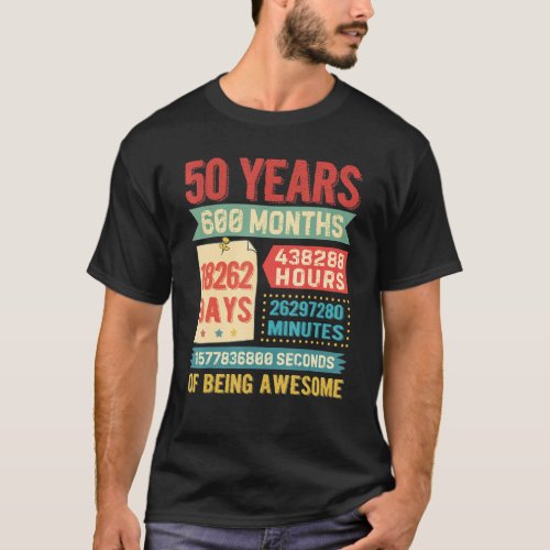 Turning 50 Years Old 50th Birthday Decorations Bda T_Shirt