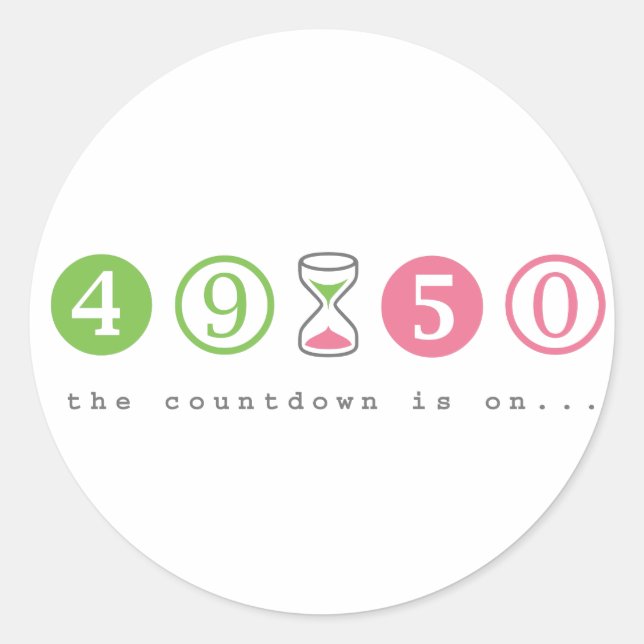 Turning 50 Years Old Classic Round Sticker (Front)