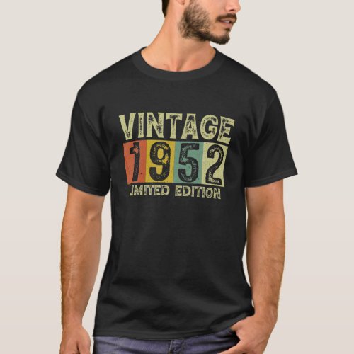 Turning 70 Birthday Best Of 1952 70Th Birthday Mad T_Shirt