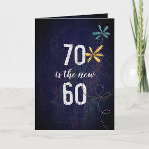 Turning 70 birthday humor card