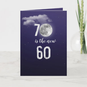 Turning 70 birthday night sky card