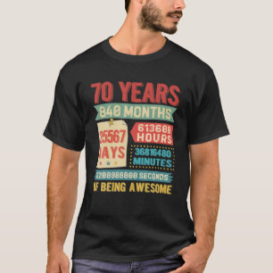 Turning 70 Years Old 70th Birthday Decorations T-Shirt