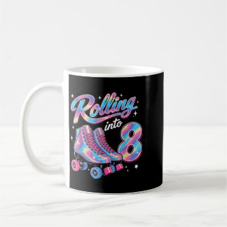 Turning 8 Roller Skate Birthday Girl Coffee Mug