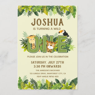 Turning a Wild One First Birthday Invitation