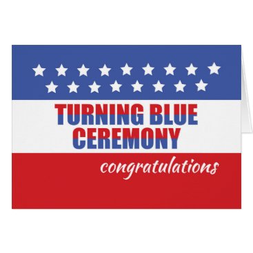 Turning Blue Ceremony, Congratulations with Stars Card Turning Blue Ceremony, Congratulations with Stars Card
