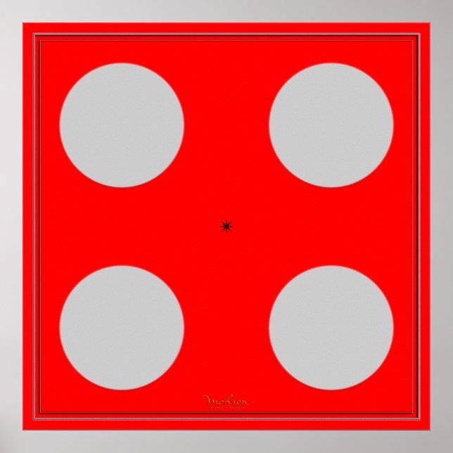 Turning Blue Optical Illusion Poster (Front)