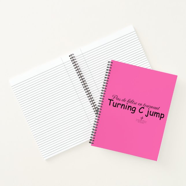 Turning C Jump Hot Pink and Black Notebook (Inside)
