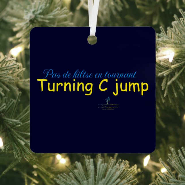 Turning C Jump Navy w/Ukrainian Bl. and Yel. Sq. Metal Ornament (Insitu)