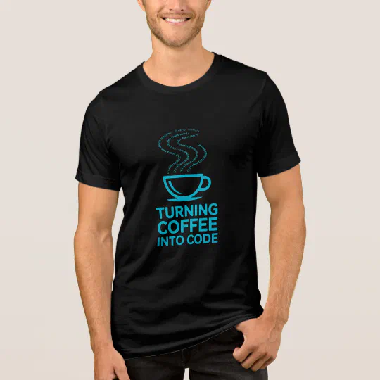 Turning Coffee into Code Programmer Humor Design Tri-Blend Shirt