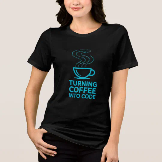 Turning Coffee into Code Programmer Humor Design Tri-Blend Shirt