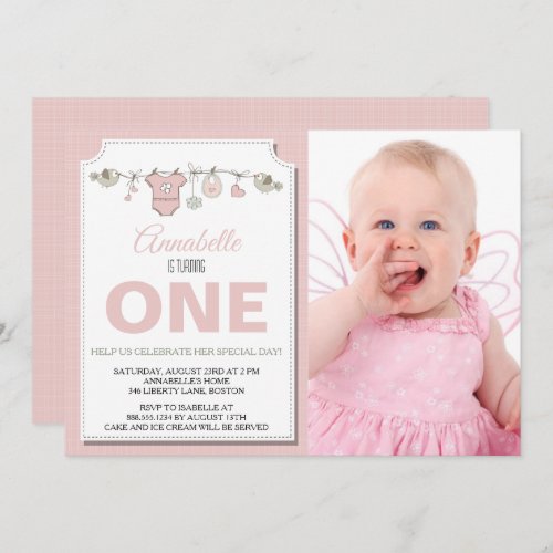 Turning One Birthday Invitation