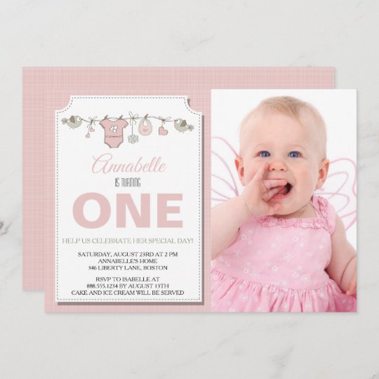 Turning One Birthday Invitation 