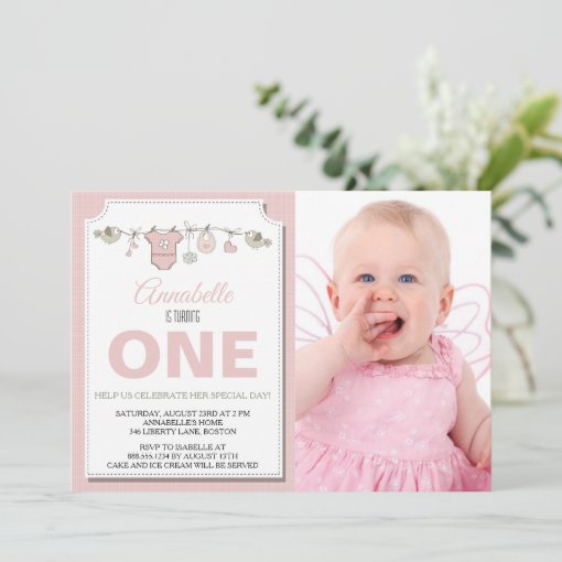 Turning One Birthday Invitation | Zazzle