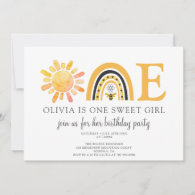 Turning One Birthday Party Invitation