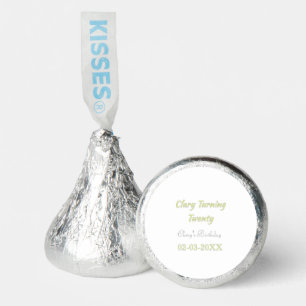Turning twenty birthday green gray pastel retro hershey®'s kisses®