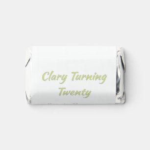 Turning twenty birthday green gray pastel retro hershey's miniatures