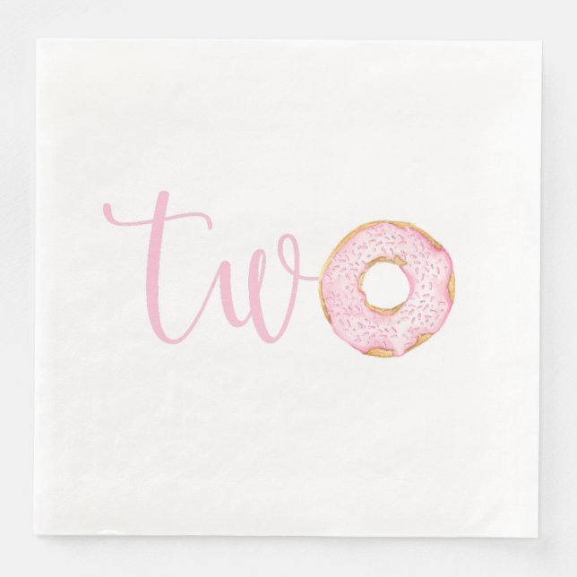Turning Two Donut Napkin (Front)