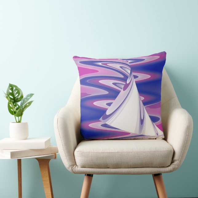 Turning waves throw pillow (Chair)