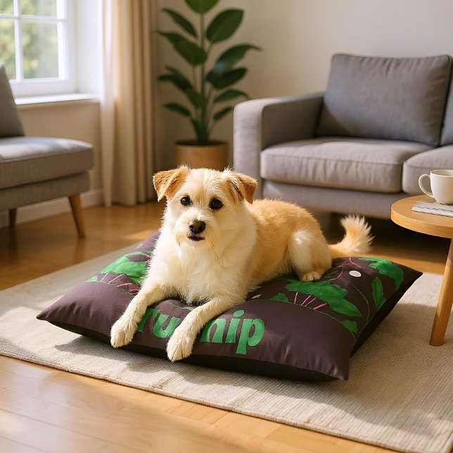 Turnip garden whimsical veggie comfort pet bed (Creator Uploaded)