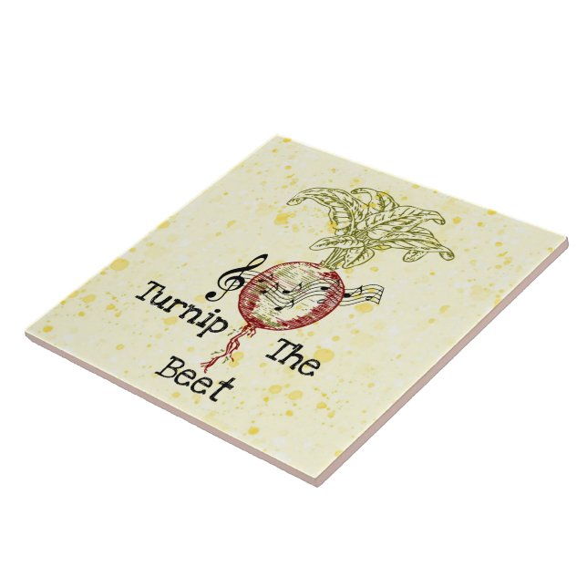 Turnip The Beet Ceramic Tile (Side)