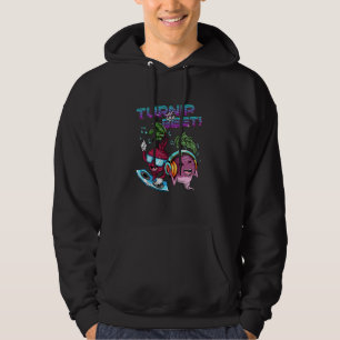 Turnip The Beet Vegan Funny Vegetable Music Pun Hoodie