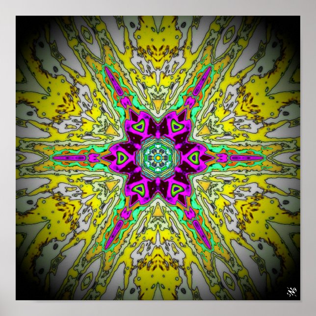 Turnips oil and vinegar - colorful pattern v1 poster (Front)