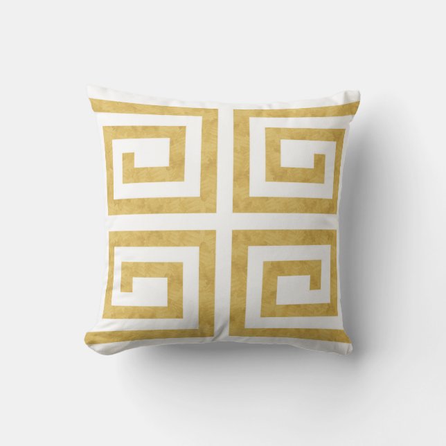 Turns Gold White Decor-Soft Pillows (Front)
