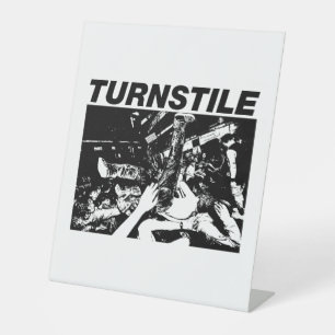 Turnstile pedestal sign