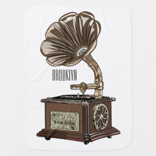 Turntable cartoon illustration baby blanket