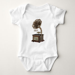 Turntable cartoon illustration baby bodysuit
